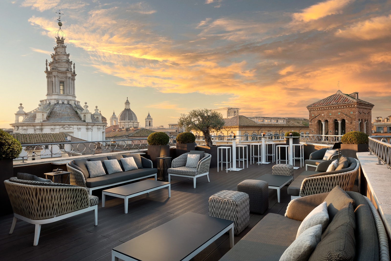 The Pantheon Iconic Rome Hotel Terrazza Divinity Tramonto2