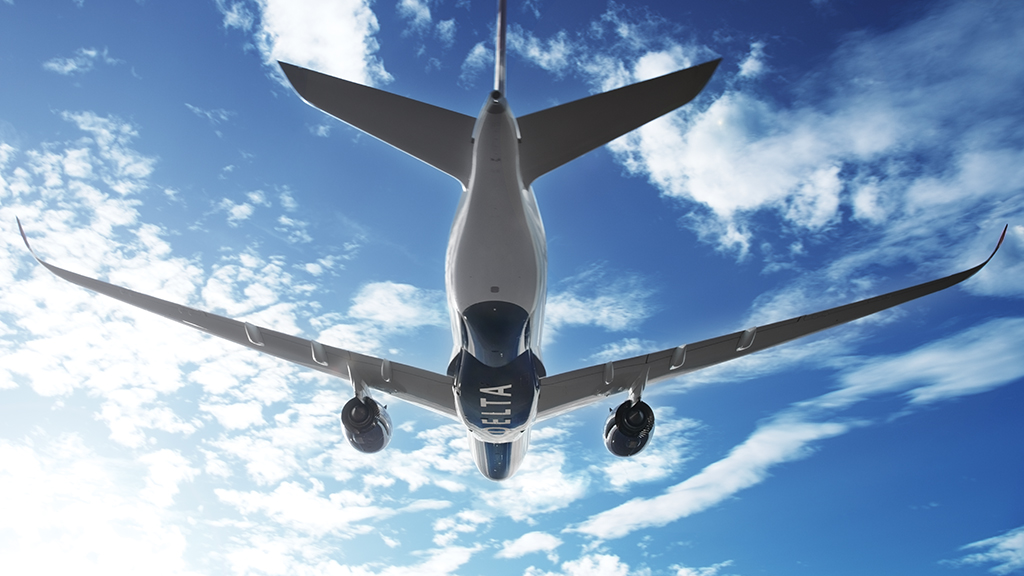 A350 from below Delta Air Lines