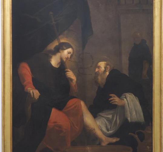 miniAccademia-Ligustica---Orazio-De-Ferrari-SantAgostino-lava-i-piedi-a-Cristo
