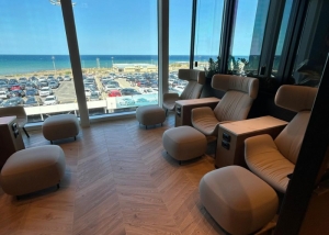 Palermo Airport: the newly opened Prima Vista lounge has sea views