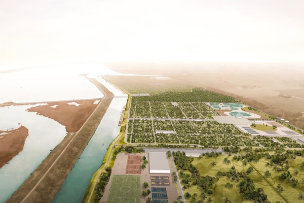 Human Company. Work is underway on the Delta Farm village in Porto Tolle in Veneto 