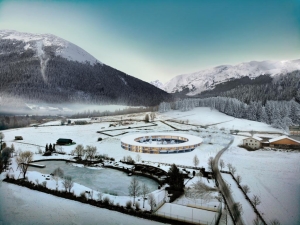 Cold bathing in the Aurina Valley lakes in Caminata di Tures, Alto Adige 