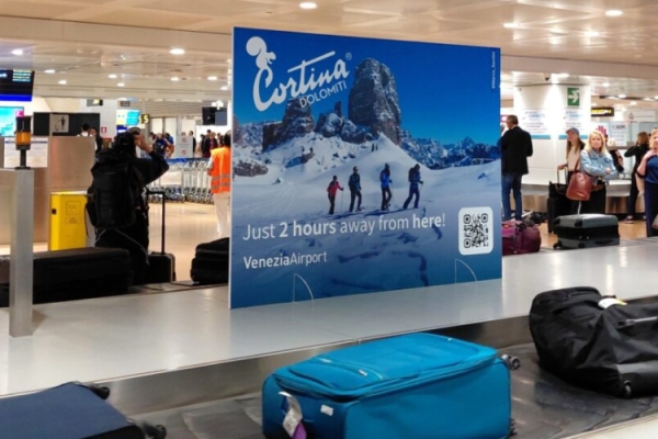 Cortina d’Ampezzo promotes itself at Venice’s Marco Polo Airport