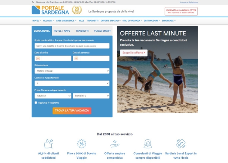 OTA Portale Sardegna welcomes the new Welcome to Italy Corp