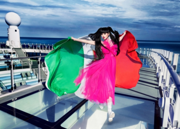 Top model Jessica Minh Anh chooses the Costa Toscana cruise ship for her return to the catwalk