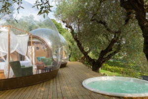 Garda Rocca Camping Village. Geodesic tents and Bubbles 