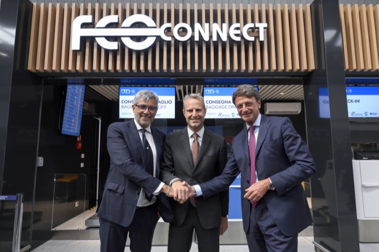New FCO Connect check-in area at Rome’s Fiumicino airport station