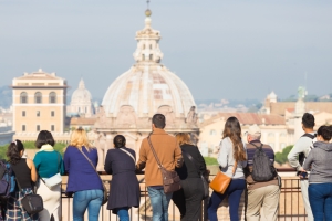tourists in Rome 