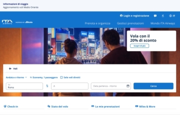 ITA Airways' new website and app align with Lufthansa Group platform