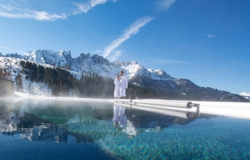 Tobogganing, skiing and a day spa in the heart of the Dolomites