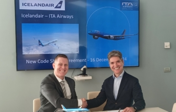 ITA Airways and Icelandair in codeshare with more Reykjavík-Rome flights