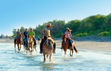 Eco-friendly glamping. Discover the Po on horseback, on two wheels or by boat